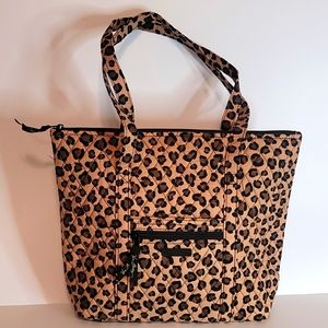 EUC Vera Bradley Cheetah Tote Shoulder Bag Purse